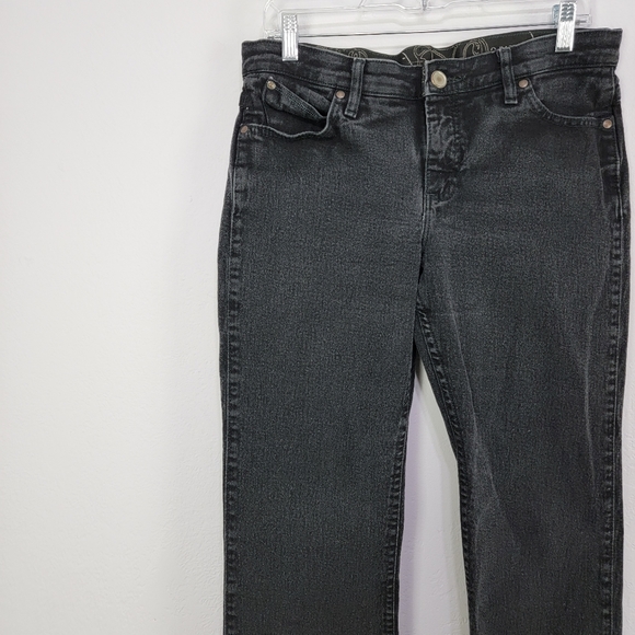 Wrangler Q-Baby No Gap Waist Washed Black Bootcut Jeans Size 9/10 - Picture 8 of 15